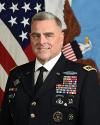 U.S. Army Gen. Mark A. Milley, 20th Chairman, Joint Chiefs of Staff, poses for a command portrait in the Army portrait studio at the Pentagon in Arlington, Va., Sept. 26, 2019. (U.S. Army photo by Monica King)